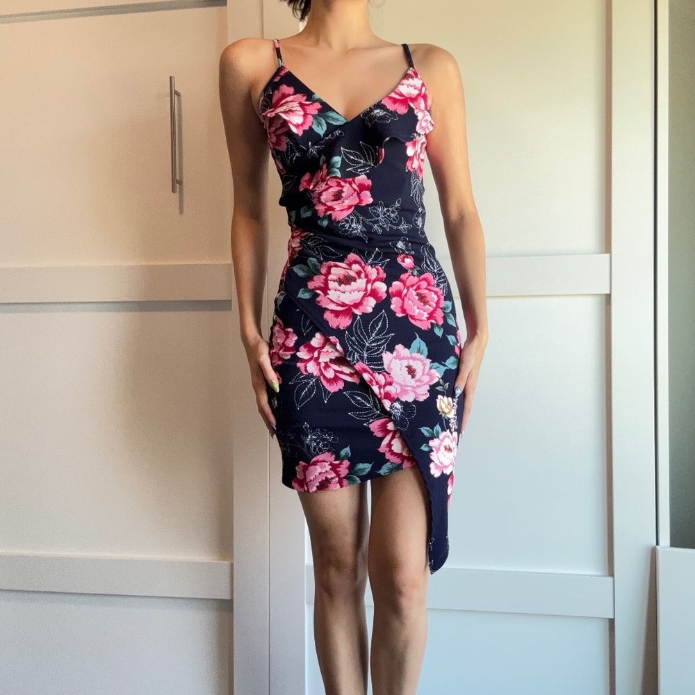 A floral pencil dress